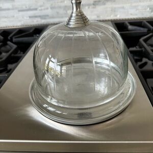 Elegant Glass Dome with Stainless Steel Accents